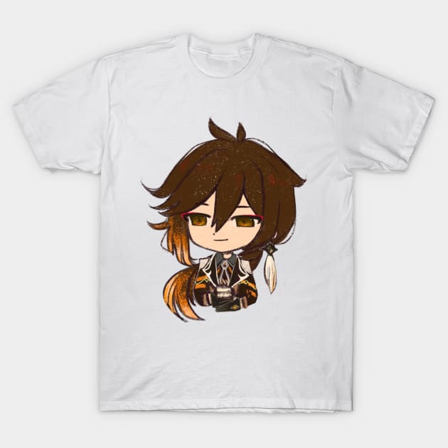 Zhongli chibi T-Shirt by ariaayuzawa